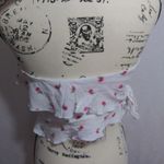 Sky to Moon Asymmetrical Ruffle Tube Top Strapless Backless Bandeau Top Size L White Size L Photo 5