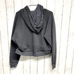 Outdoor Voices Sweater Medium Cropped Grey Hooded Long Sleeve Cotton Fitting Photo 4