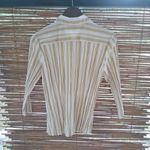 Como vintage Como S Gold White Striped Top Photo 2