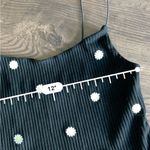 Ribbed black Dailey embroidered cropped tank top Photo 1