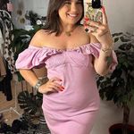 Free People Sweetheart Neck Talia Mini Dress Lilac Size Large Photo 0