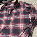 Amazon Essentials Red and Black Casual Button Down Shirt Photo 4