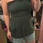 Strapless Blouse Green Size 0 Photo 0