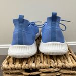 Boutique Light Blue White Platform Knit Lace Up Sneakers 10.5 Photo 3