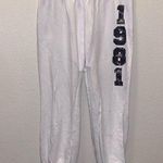 Derek Heart white 1981 jogger style sweatpants Photo 0
