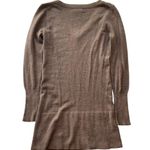 BCBGMAXAZRIA MAX AZRIA Angora Wool Sweater Brown Medium Fitted Sexy Tunic Plunge Photo 8