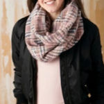 Demdaco Infinity pink woven threads scarf EUC Pink Photo 0