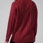Athleta NWT Crossroads Crew Sweater Red Metallic Size S Photo 1