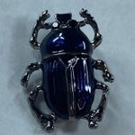 Beetle Bug Jewelry Pin Brooch Silver and Blue Color Metal Accessory Womens Photo 9