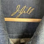 J. Jill Denim Jean Jacket Womens Size Medium Button Down Stretch Blue Med Wash Blue Photo 6