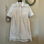 COS White Voluminous Poplin Collared Cotton Shirt Dress Size 4 Classic Modern Photo 2