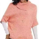CAbi  Peach Shrug Sweater with folded Neck size M Photo 0