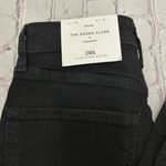 ZARA The Dreed Ankle Flare Jeans in Elvira Black Size 2 High Rise NWT Photo 6