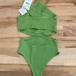 ZARA Lime Green Ribbed Bodysuit- NWT Photo 1