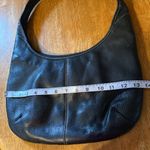 Susan Gail Vintage Elegant Black Genuine Leather Hobo Bag Photo 5
