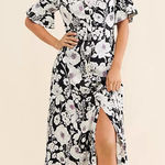 Anthropologie NWT  Maeve Printed Short-Sleeve Floral Maxi Shirt Dress XS Photo 0