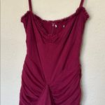 House Of CB  'Gabbi' Wine Front‎ Ruffle Maxi Dres NWOT size XL Photo 9
