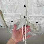 Faherty ‎ White Linen And Cotton Utility Jacket Photo 5