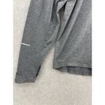 Nike  Women's Athletic Shirt Long Sleeve Gray Thumb holes Size Small Mock Neck Photo 13