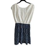 Red Camel  off white lace and navy patterned dress- sundress size medium Photo 3
