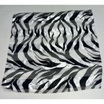 l*space Vintage Age Scarf Black White Animal Print 20" Square Polyester Womens Photo 0