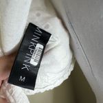 MINKPINK Celestial Crop Top MEDIUM White Eyelet Lace Cutout Tie Back Flutter Photo 7