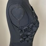 Enfocus Studio Enfoucs Studio Long Black Rose Sequin Dress Size 4 Photo 9