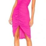 Revolve New NBD ruched pink midi dress Photo 0