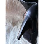 Guess  Black Leather Knee-High Boots with Buckle Detail Photo 5