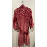 Victoria's Secret Velvet Floral Maroon Robe Photo 4