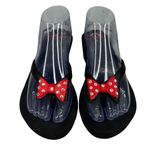 Disney Minnie Mouse Platform Wedge Thong Flip Flops Sandals 9 Photo 2