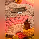 Free People  Little Fan Crochet Striped Beach Cover Up Sweater M/L great conditio Photo 4