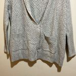 CAbi  Zip Cardigan Sweater Gray Textured Basketweave Ribbed Knit Size Large 4466 Photo 5