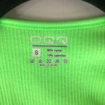 OQQ Womens Bodysuit Ribbed Square Neck Sleeveless Neon Green S Photo 2