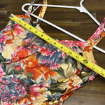 Beach Bay Vintage Floral One Piece Bikini Gold Faux Wrap Skirt 10 Retro Pin Up Photo 11