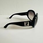 Fendi  Oversized Black Gradient Lense Sunglasses Made in Italy Large Cat Wrap Photo 3
