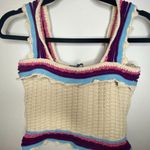 Marc New York Andrew Knit Crochet Tank Top Sweater Cropped SMALL Photo 2