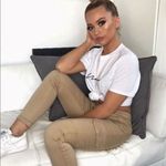 Khaki Side Pocket Detail Cargo Jeans NWT Tan Size 2 Photo 0