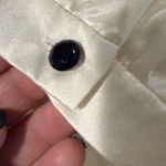 Ella Rose 100% Silk Ivory Blouse Square Neck Black Bow Size 12 Photo 4