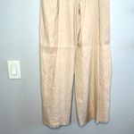 CAbi Linen Blend Cream Wide Leg Pants Size 6 Photo 3