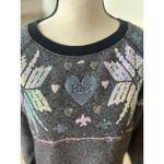 Victoria's Secret Pink VS Grey Iridescent Fair Isle Snowflake Christmas Holiday Sweater Photo 3