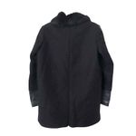 Maje Wool Peacoat Style Jacket Fur Collar Black Sz 38 (Medium) Photo 2