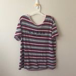Guess green purple white striped shirt Photo 3