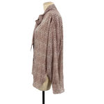 Reiss Kelsie Metallic Tie Neck Top Pink Blouse Size US 6 Photo 5