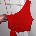 Free People Orange One-Shoulder Women's Top Photo 2