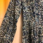 ZARA Xsmall - Animal Print Mini Dress - Blue/white Photo 2