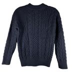 VOX LUX Black Cable Knit Crew Neck Sweater Size Small Photo 4