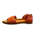 Andiamo Abailey Weave Flats/Sandals Salmon Peach 7.5 7.5W Boho Faux Leather Pink Photo 2