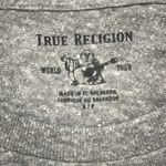 True Religion Rhinestone Logo TShirt Gray Size Small Photo 3