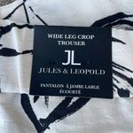 Jules & Leopold  Wide Leg Cropped Pants Black White Floral NWT Size Large Photo 4